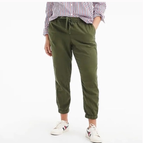 J Crew Olive Green Casual Jogger Pants size 4 - Picture 1 of 12